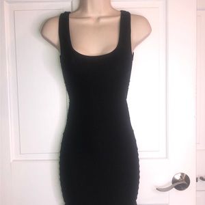 Bebe bodycon sleeveless black dress back cut out